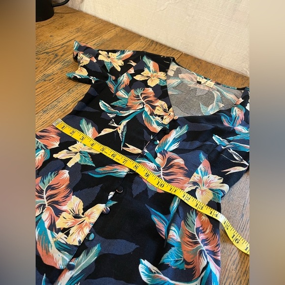 Floral Button-Front Mini Dress - Roxy XS - Picture 4 of 7